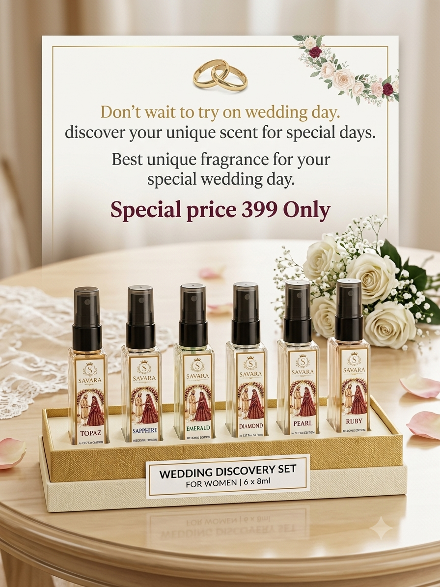 SAVARA Wedding Discovery Set for Women – 6 Royal Wedding Fragrances